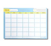 Bloc programme mensuel - planner A4 du mois pour travail, étude ou organisation familiale. Planificateur d'organisation en famille. Parents, enfants.