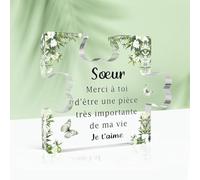 Bloc Puzzle Acrylique Idée Cadeau Original pour Grande Soeur - Noël, Saint Valentin, Anniversaire