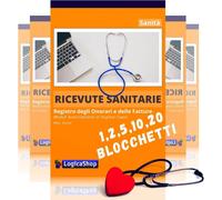 Bloc Reçus Santé Non Numérotés, Bulletin Factures En Double Copie Auto-Calculant 50X2 (20)[Z1460]