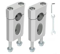 Bloc rehausseur de guidon en aluminium 7/8 pour guidon de 22 mm pour moto tout-terrain Coleman BT200X MX650 avec accessoires de montage complets (argenté)