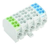 Bloc répartiteur WPD 501 2X25/2X16 1XGN/3XGY/1XBL 1562140000 vert, gris clair, bleu Weidmüller 1 pc(s)