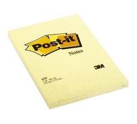 Bloc repositionnable - POST-IT - 659 - 102 x 152 mm - 100 feuilles - Jaune uni