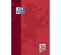Bloc scolaire Oxford DIN A4 50 feuilles encollées en tête, linéature 26 (1 pièce)