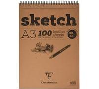 Bloc Sketch A3 Croquis Spiralé - 29,7 X 42 Cm - 90G - Clairefontaine Blanc G