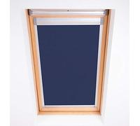 Bloc Skylight Blind for Roof Window pour fenêtres de Toit Fakro Blockout, Aluminium, Acrylique, Tissu, Bleu Marine, 1(55/78)