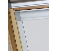 Bloc Skylight Blind Für Dachfenster pour fenêtres de Toit Velux, Aluminium, Acrylique, Tissu, Blanc, M6