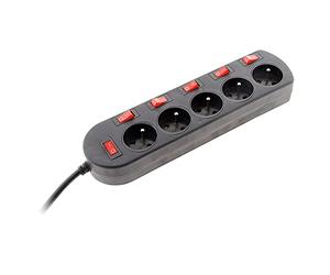 Bloc Sono 5 Prises 16A 2P+T + 6 interrupteurs 3m - Zenitech