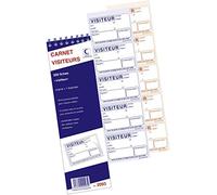elve elve bloc spiralé carnet visiteurs, 200 fiches, dupli noir Noir G