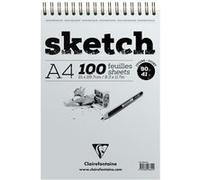 Bloc spiralé Clairefontaine Sketch A4 100 feuilles Ivoire G