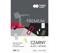 Bloc technique A4 Premium 10k Noir Happy Color 220g/m2