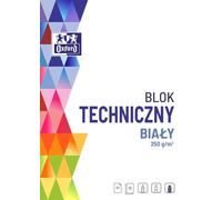 Bloc technique Oxford A4 10 feuilles blanc 1 pièce 250g/m2