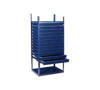 Bloc tiroir LOGS 90 H1160xB540xT390mm 12 tiroirs bleu RAL 5022 LOGS
