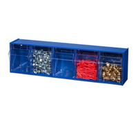 Allit Casier à tiroirs basculants VarioPlus ProFlip 9 600 x 77 x 65 mm bleu, transparent 1 pc(s)