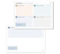 Bloc TO-DO A5 horizontal, 50 feuilles de tâches selon le principe Eisenhower - durable & respectueux au climat