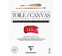 Bloc Toiles - Fleur De Lys - 24 X 30 Cm - 10 Feuilles - Clairefontaine