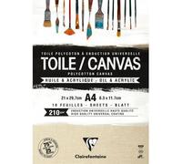 Bloc Toiles - Polycoton - 21 X 29,7 Cm - 10 Feuilles - Clairefontaine