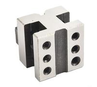 Bloc V avec jeu de pinces pour une inspection précise des composants mécaniques (35 x 35 x 30 mm)