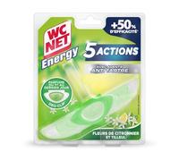 Bloc WC Anti-Tartre Fleurs de Citronnier Tilleul Energy 5 Actions WC NET - le bloc de 38g Lot De 4 - Par Lot