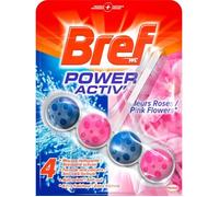 Bref WC Power Activ Fleurs Roses - Blocs Nettoyants WC - Lot de 5x50g