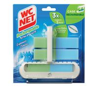 Bloc WC rechargeable WC Net explosion océane, lot 1 bloc + 3 recharges