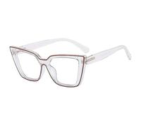 Blocage Cat Eye Lunettes Cadre Femmes Rétro Lunettes pour Lunettes, 3, Taille Unique