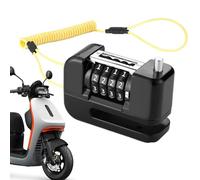 Blocage de pneu de moto - Serrure de rotor de frein anti-vol - Pince de roue à code à 4 chiffres - Anti-vol - Arrêt extérieur étanche - Équipement de scooter sûr - Tige solide