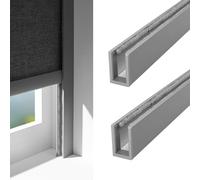 Blocage La Bloqueurs Rails latéraux occultants pour Stores, Stores enrouleurs, Lot de 2 Bandes occultantes en Aluminium en Forme de U, Bande latérale occultante(Gray 2pcs,100cm/39.4inch)