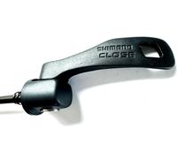 Blocage rapide Shimano pour la roue avant, gris-bleu