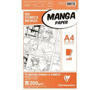 BLOCCO CARTA A4 PER ILLUSTRAZIONE MANGA " BD COMICS MANGA " 40 FG - 200 GR