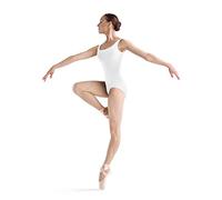 Bloch Dance Faire Microlux Justaucorps débardeur pour Femme Blanc Taille L