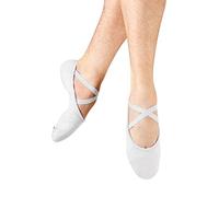 Bloch Dance Men's Pump Split Sole Canvas Ballet Slipper/Shoe Dance, White, 10.5B US