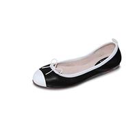 Bloch Femme Rigel Ballerines, Cuir Noir et Blanc, 41 EU