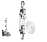 Block and Tackle, système de poulie de palan à câble,Système de levage à poulie | Poulie de levage à corde robuste, résistance à la rupture de 2200lb, système de bloc de roue et de matériel, puissance