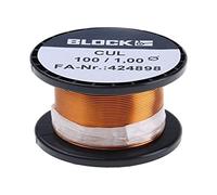 Fil de cuivre émaillé BLOCK CUL 100/1,00 Ø extérieur (sans vernis isolant): 1 mm 14 m 0.10 kg