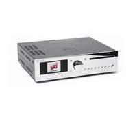 Block CVR-200 Récepteur stéréo Blu-ray avec 2 sorties audio 100 W pour le streaming et la lecture vidéo, couleur chrome argenté