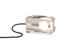 Design House Stockholm Block Lamp Lampe à Poser Verre Transparent Cordon Noir