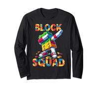 Block Squad Funny Blocks Bricks Toy Lover Master Builder Manche Longue