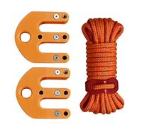 Block Tackle Pulleys, Compact Heavy Duty, Nylon Hoist with Strong Grip, Rope System with Easy Lift, Outdoor Gear 2.95x2.95 Inches, Hunting Tool for Field Dressing Camping Hiking Climbing Tree Garage