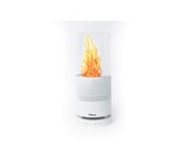 Block The Flame enceinte Bluetooth sans fil avec feu de table pour une ambiance chaleureuse, en blanc