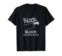 Block The New Black Martiaux Arts Martiaux Imprimé Humour de Boxe T-Shirt