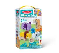 Melissa & Doug – Blockables Animaux Savane Puzzle 34 pièces – Bois FSC, Montessori, 2+