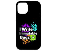 Blockchain Developer Funny I Write Immutable Bugs Coque pour iPhone 12/12 Pro