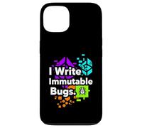 Blockchain Developer Funny I Write Immutable Bugs Coque pour iPhone 13