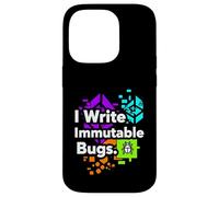 Blockchain Developer Funny I Write Immutable Bugs Coque pour iPhone 14 Pro