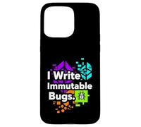 Blockchain Developer Funny I Write Immutable Bugs Coque pour iPhone 15 Pro Max