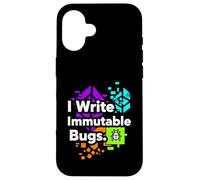 Blockchain Developer Funny I Write Immutable Bugs Coque pour iPhone 16