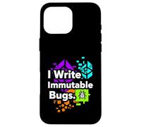 Blockchain Developer Funny I Write Immutable Bugs Coque pour iPhone 16 Pro Max