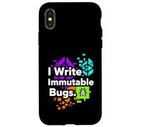 Blockchain Developer Funny I Write Immutable Bugs Coque pour iPhone X/XS