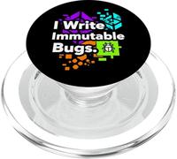 Blockchain Developer Funny I Write Immutable Bugs PopSockets PopGrip pour MagSafe
