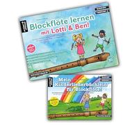Blockflöte lernen mit Lotti & Ben + Mein Kinderliederbüchlein für Blockflöte im Set! Die Blockflötenschule für Kinder - der superleichte Einstieg (inkl. Klavierbegleitung, QR-Codes + Audio-Download)